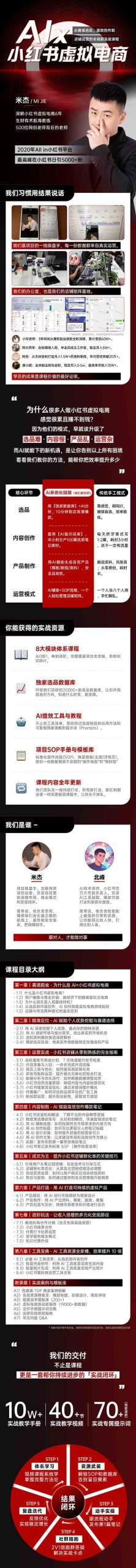 单号月收3w+，小红书低成本搞钱课《AI×小红书虚拟电商》全套-百盟网