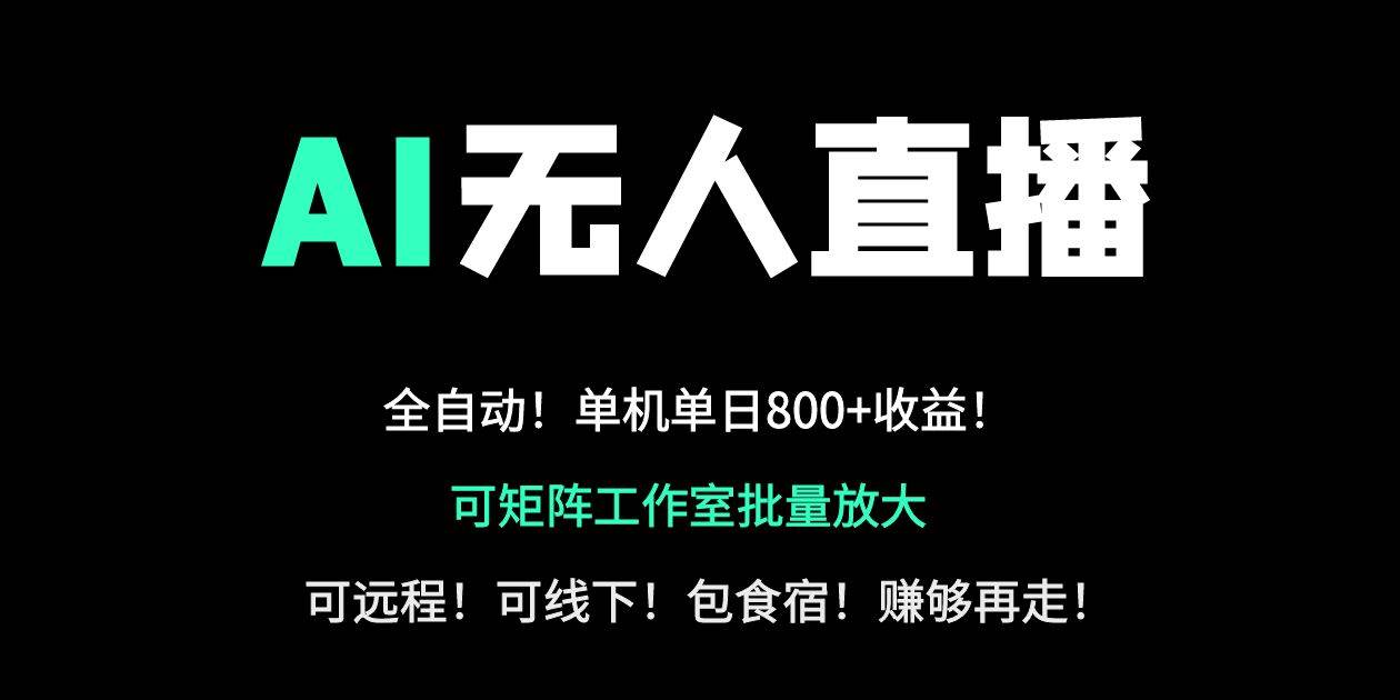 （14179期）24小时自动带货！AI无人直播副业日赚800+，轻资产创业首选-百盟网
