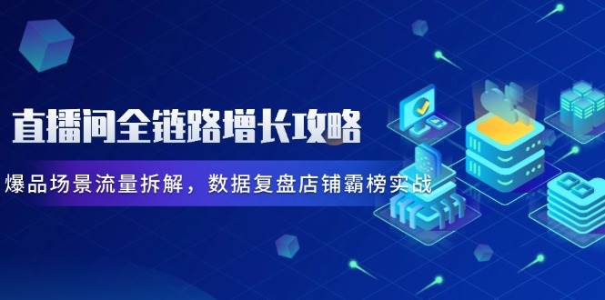 （14721期）直播间全链路增长攻略，爆品场景流量拆解，数据复盘店铺霸榜实战-百盟网