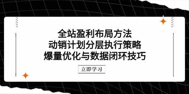 全站盈利布局方法：动销计划分层执行策略，爆量优化与数据闭环技巧-百盟网