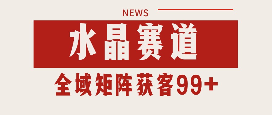 小红书某音水晶赛道引流获客 自热矩阵日引200+-百盟网