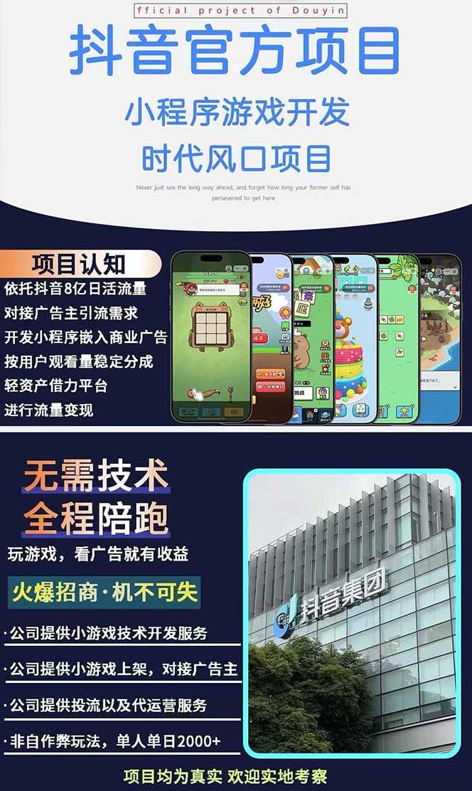 图片[2]-（14512期）2025最热抖音官方项目 Ai时代风口项目小程序游戏开发 实测单个游戏日收…-百盟网
