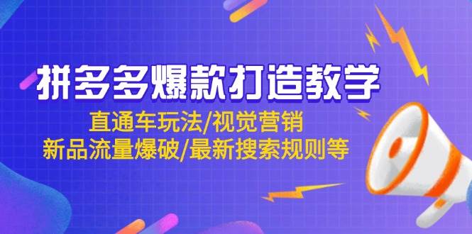 （14681期）拼多多爆款打造教学：直通车玩法/视觉营销/新品流量爆破/最新搜索规则等-百盟网