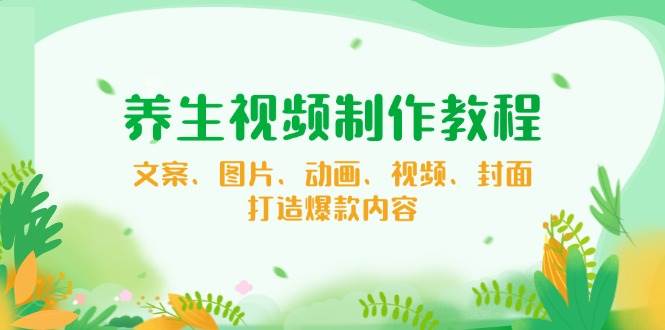 （14163期）养生视频制作教程，文案、图片、动画、视频、封面，打造爆款内容-百盟网