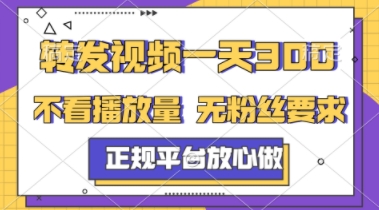 转发视频一天3张+，正规平台放心做，不看播放量，不看粉丝量，一个任务几分钟完成【揭秘】-百盟网