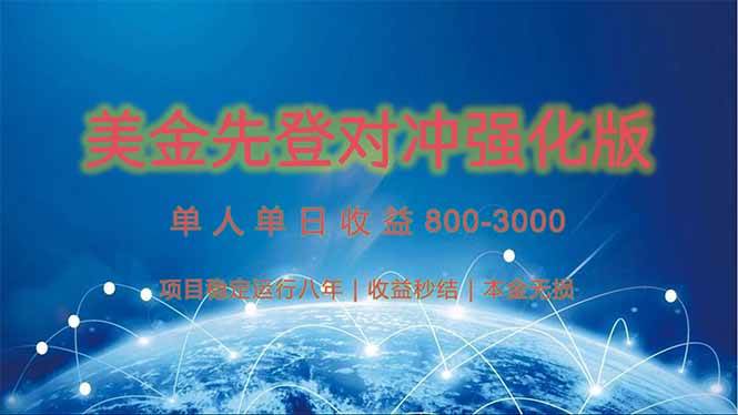 （15012期）美金先登计划对冲强化版，2025年黑马中最暴力收益日收益1k-4k（可放大…-百盟网