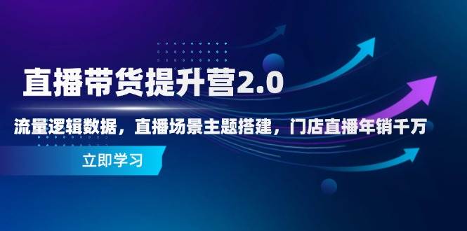 （14694期）直播带货提升营2.0：流量逻辑数据，直播场景主题搭建，门店直播年销千万-百盟网