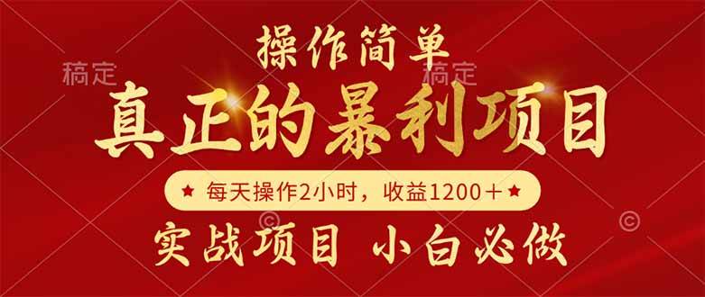 （14978期）真正的暴利项目，操作简单，每天收益1200＋，自己做老板-百盟网