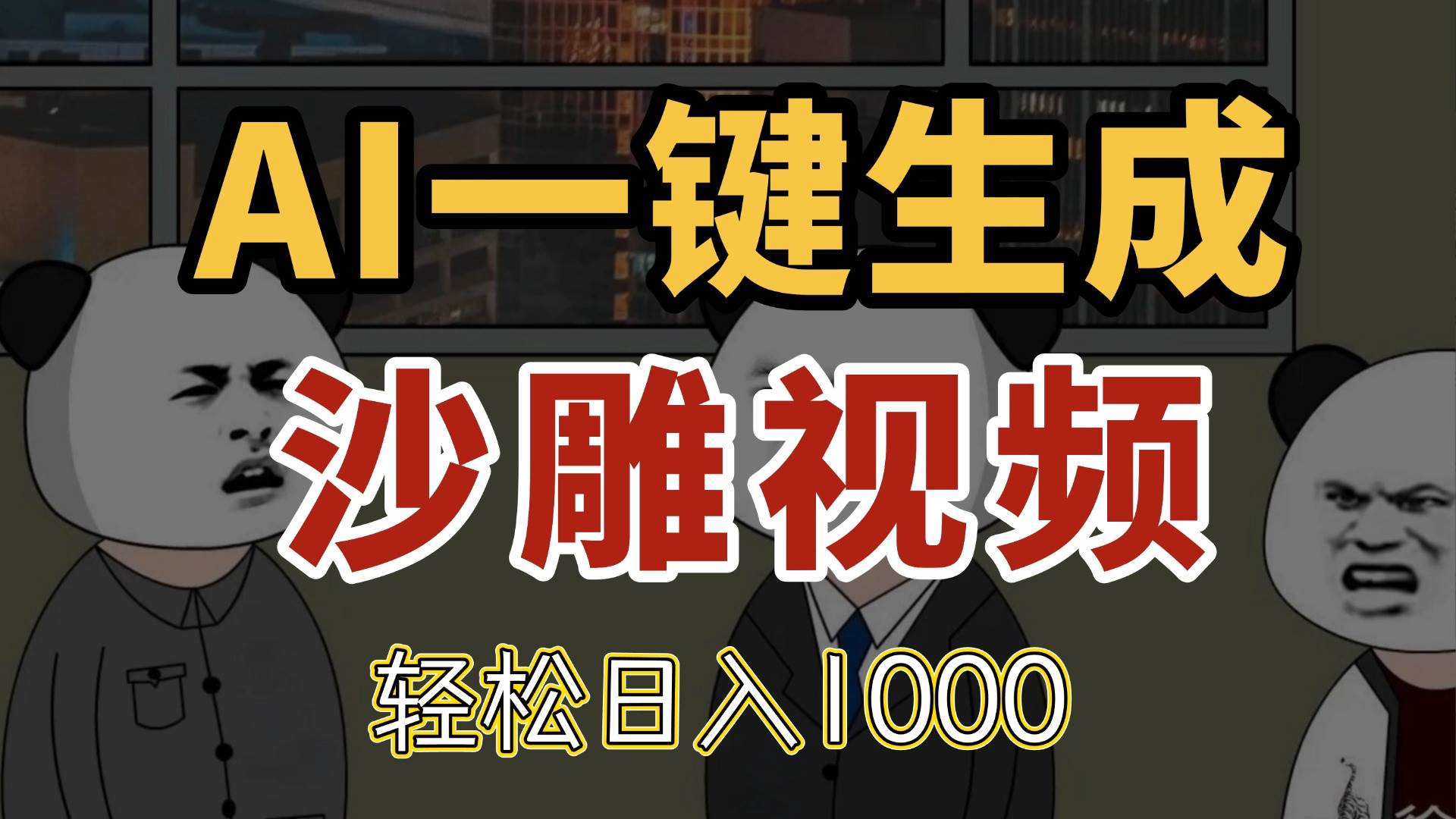 （14756期）AI一键生成沙雕视频，一条视频千万播放，轻松日入1000-百盟网