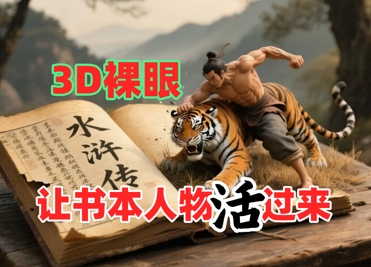 书本人物裸眼3D视频，新的玩法，流量超猛，保姆级教程-百盟网