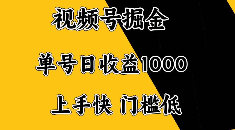 （14183期）视频号掘金，单号日收益1000+，门槛低，容易上手。-百盟网