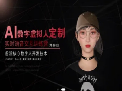 AI数字虚拟人定制，实时语音交互训练营（零基础），前沿核心数字人开发技术-百盟网