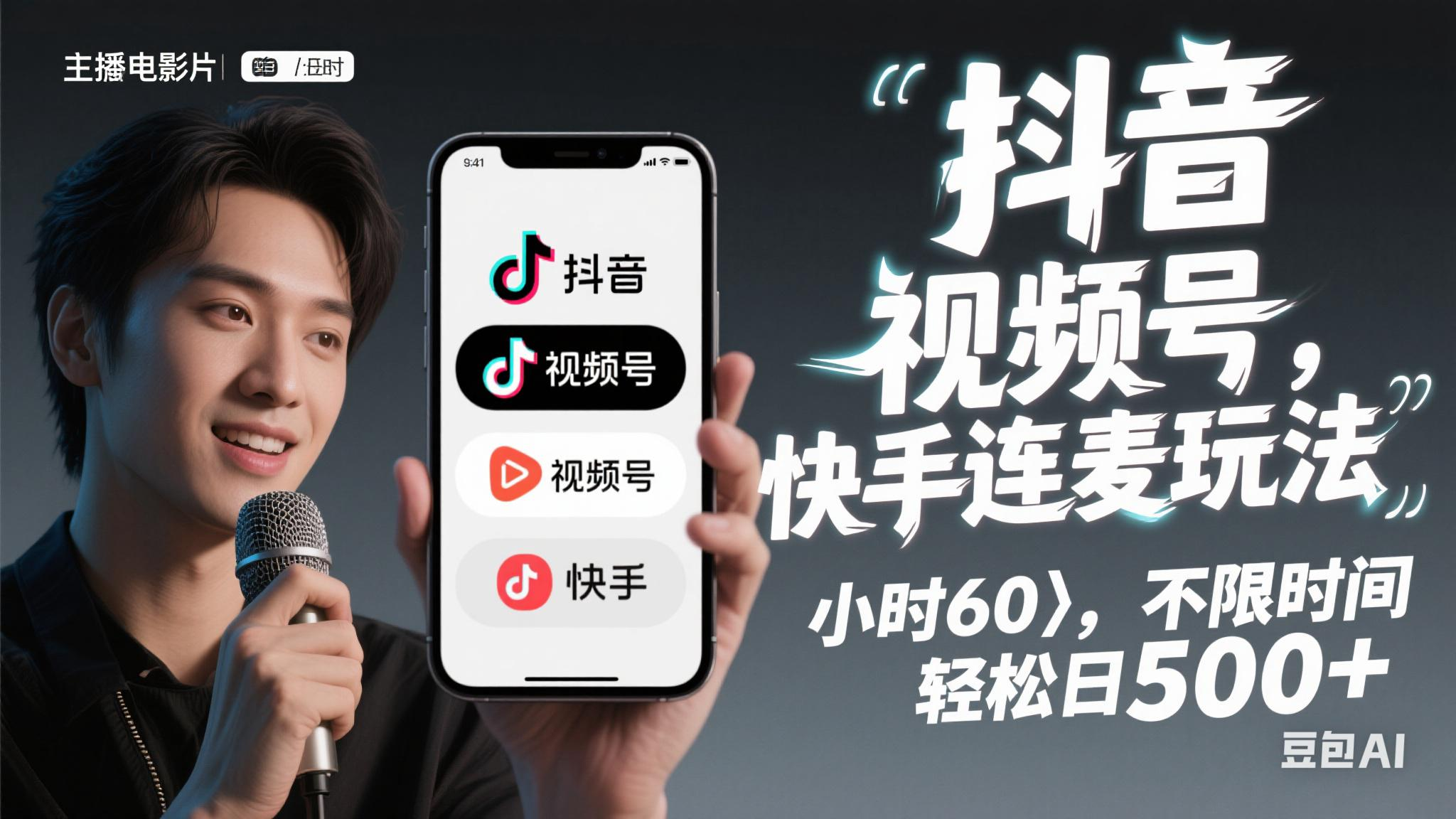 （14899期）抖音，快手，视频号无脑连麦玩法！快速入门，单日稳冲1000+-百盟网
