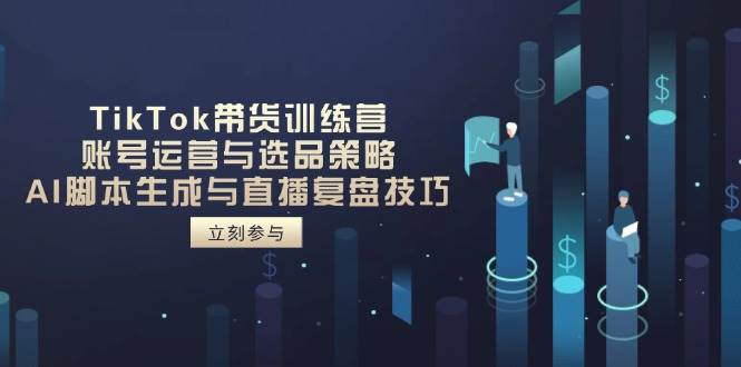 （14420期）TikTok带货训练营，账号运营与选品策略，AI脚本生成与直播复盘技巧-百盟网