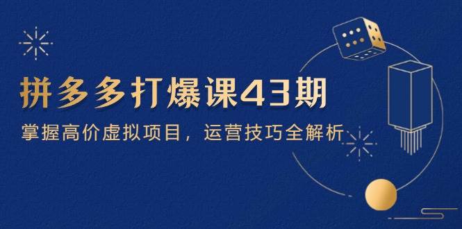 （14546期）拼多多打爆课第 43 期，掌握高价虚拟项目，运营技巧全解析（15节）-百盟网