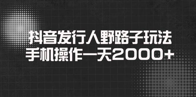 （14068期）抖音发行人野路子玩法，手机操作一天2000+-百盟网
