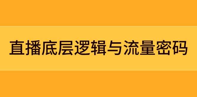 （14695期）直播底层逻辑与流量密码：定位模型+案例拆解，急速流承接与数据优化全攻略-百盟网