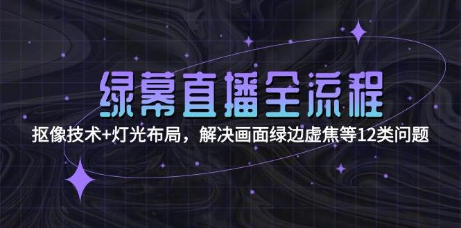 （15044期）绿幕直播全流程：抠像技术+灯光布局，解决画面绿边虚焦等12类问题-百盟网