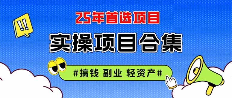 图片[1]-（14767期）2025实操项目合集 挂机类型 直播类型 轻资产创业类型 课程分享各项目介…-百盟网