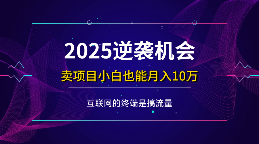 （14122期）项目标题：2025逆袭机会，卖项目小白也能轻松月入10万+-百盟网