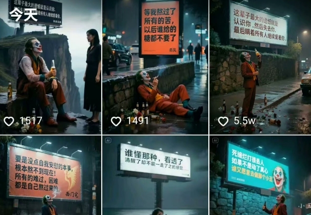 一条视频竟然15W赞！用AI制作小丑自嘲扎心文案视频，当下非常火爆的短视频流量神器-百盟网